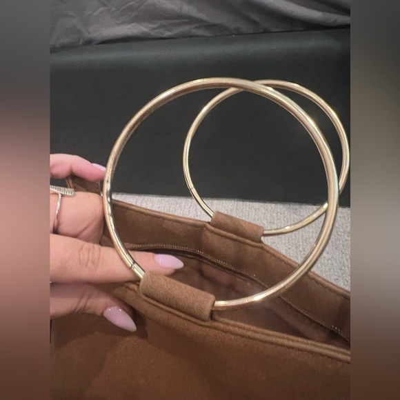 Boutique camel brown fringe crossbody bag - Picture 3 of 4